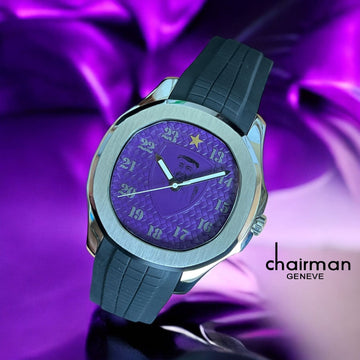 ساعة Chairman Geneve Blue Strap Blue Dial Twnty Four Hour للسيدات فاخرة