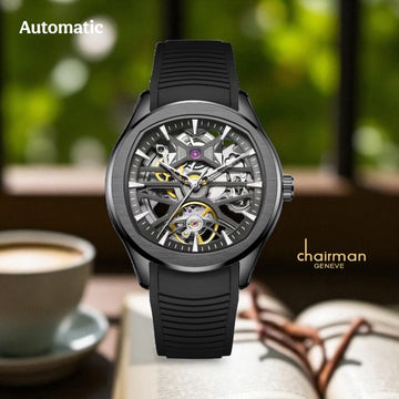 Automatic Mechanical Dial Black Gents Chairman Geneve Watch