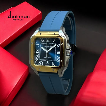 ساعة Chairman Geneve Dated Roman Blue Dial Blue Strap للرجال