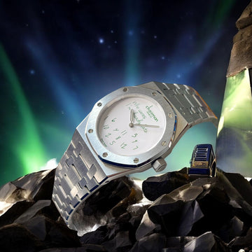 Chairman Geneve White Dial Silver Chain Gents Watch