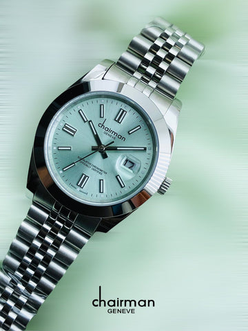 ساعة Chairman Baby Blue Dial Strap Quartz للرجال