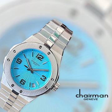 ساعة Chairman Pearl Blue Chain Strap للرجال