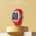 pagani design silicon orange color band watch