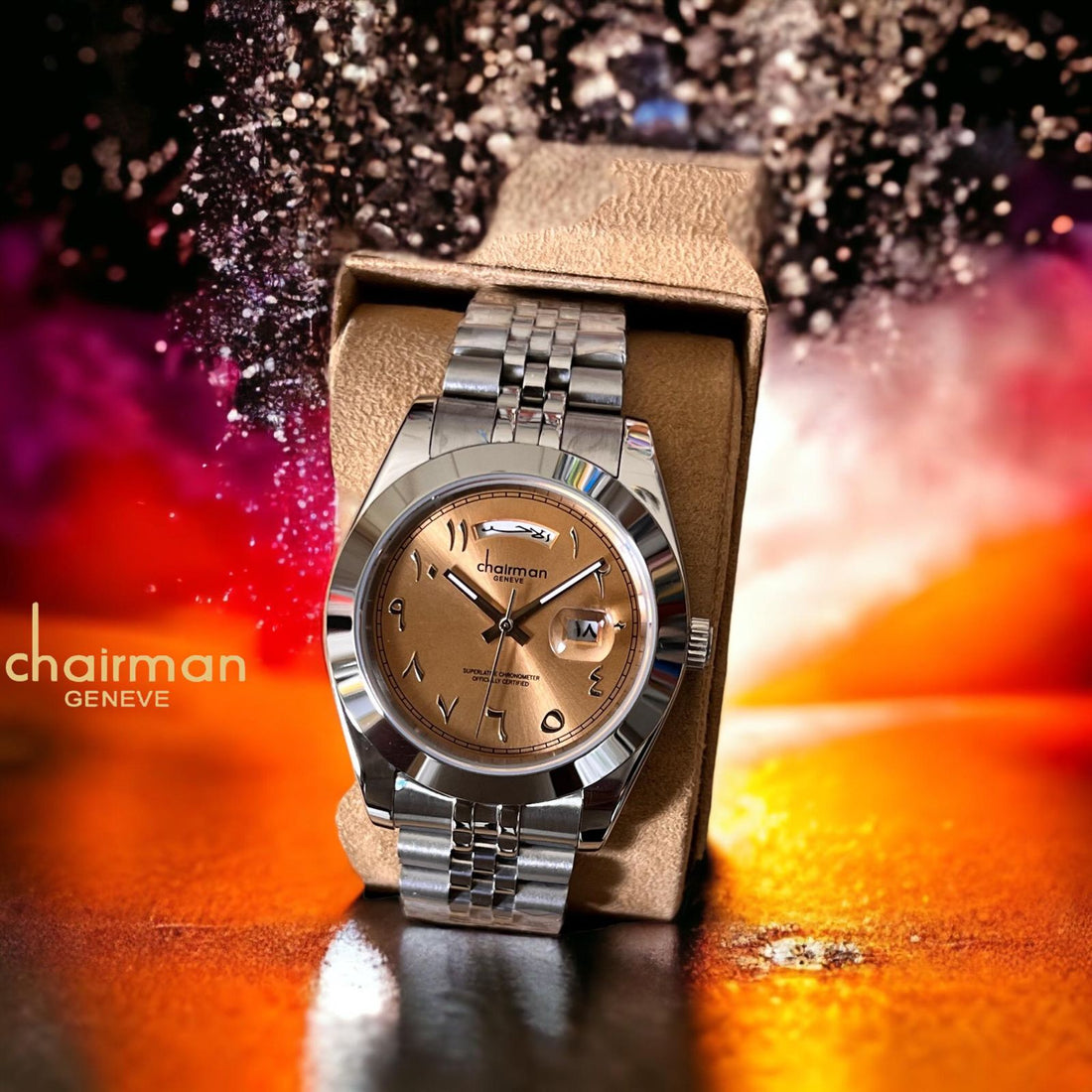 Arabic Brown Dial Luxury Quartz Watch