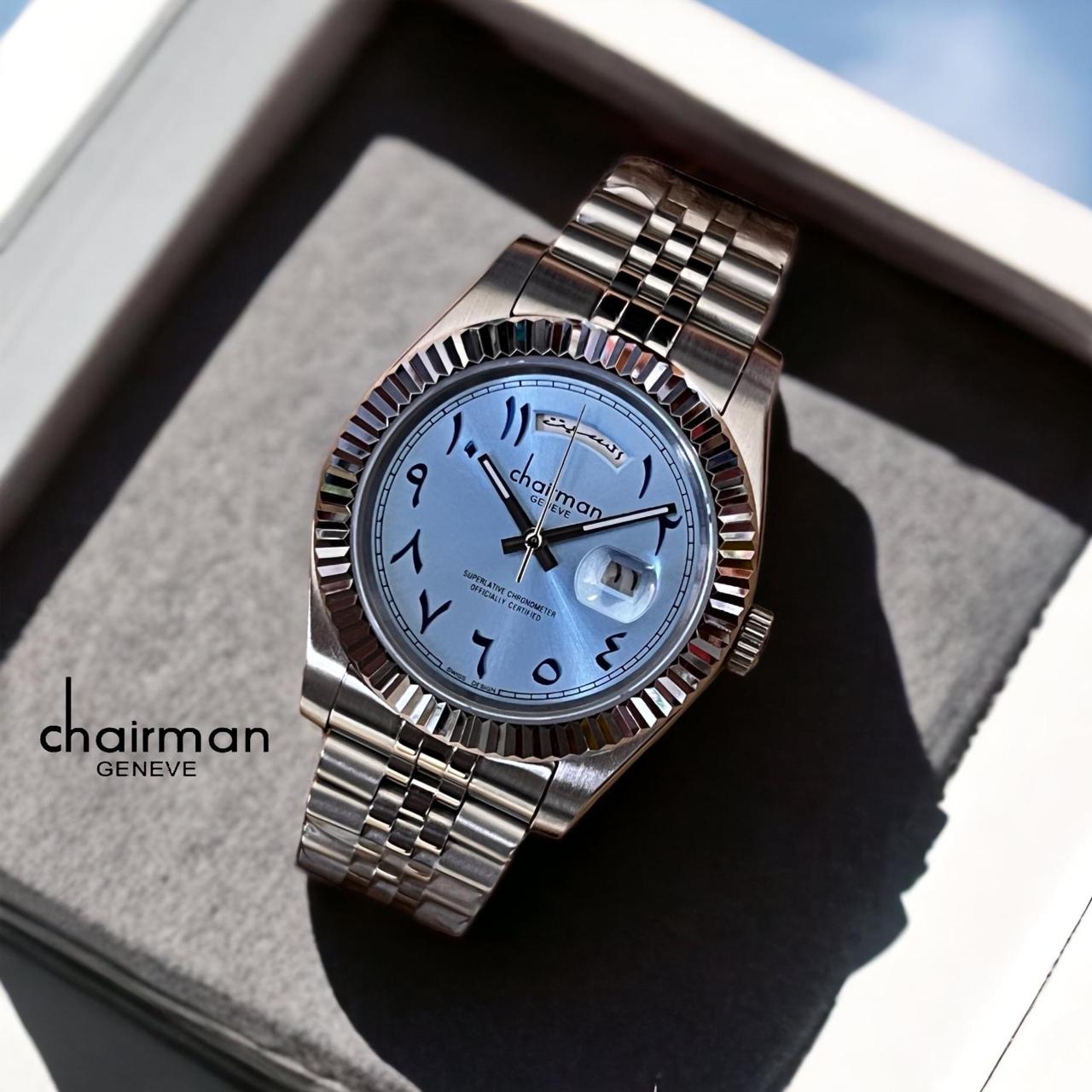 Chain strap rolex type luxury watch