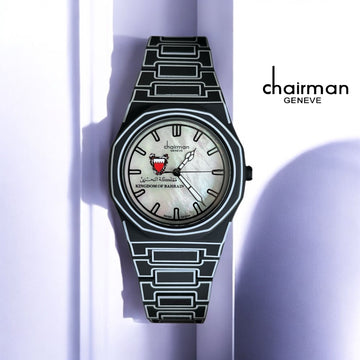 BAHRAIN Edition Chairman Geneve Grey Dial Black Poly Carbon Gents Watch