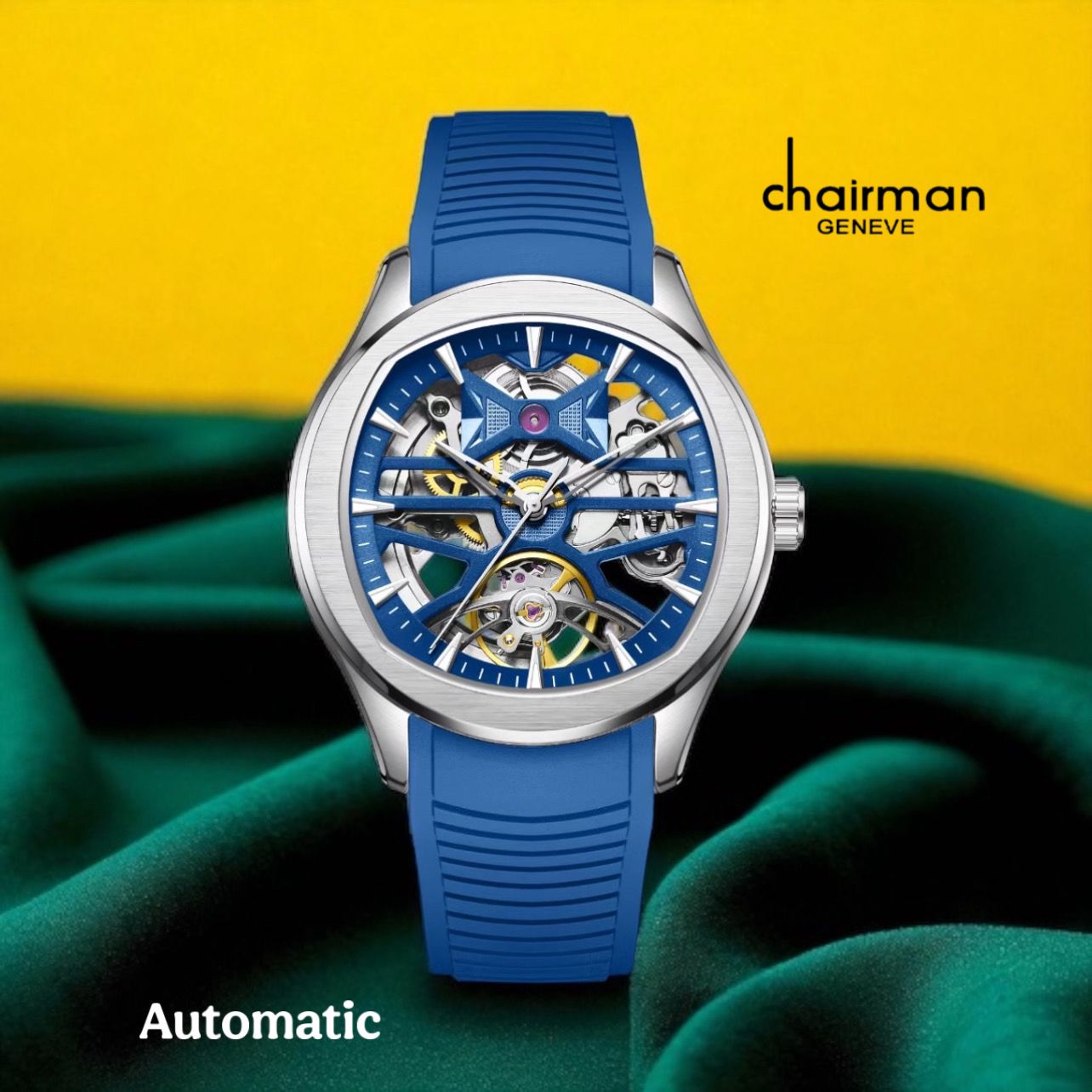 Chairman Geneve Automatic Mechanical Dial Blue Gents Watch