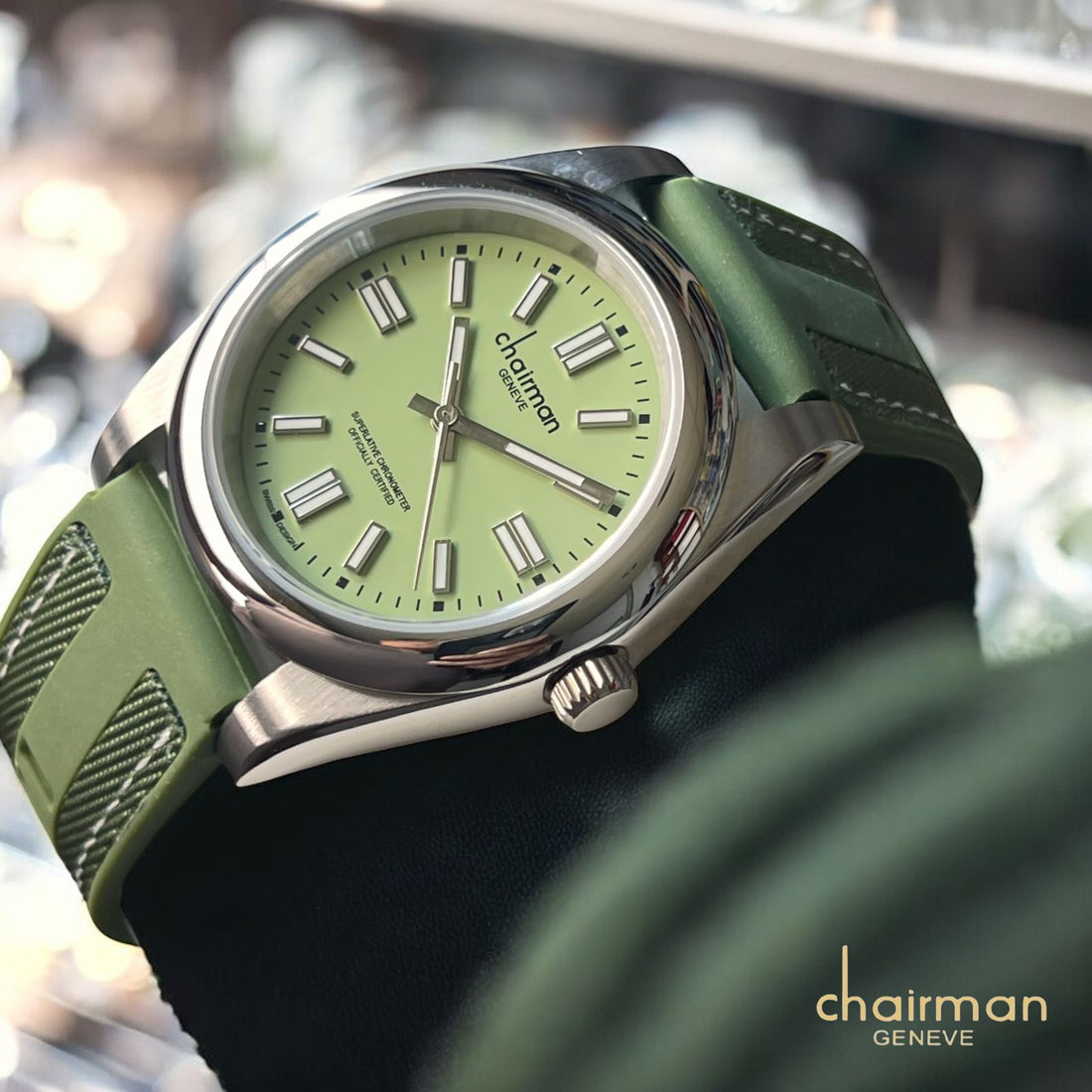 Chairman Geneve Superlative Chronometer Green Gents Watch