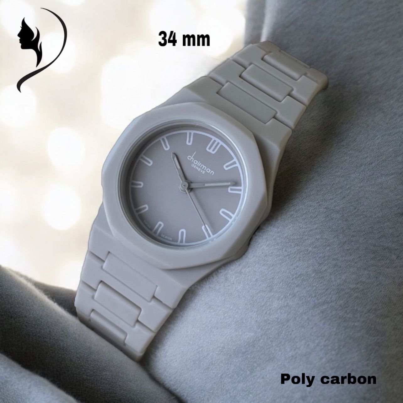 ساعة Chairman Geneve Swiss Design Grey Gents Poly Carbon للرجال
