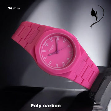 ساعة Chairman Geneve Swiss Design Poly Carbon باللون الوردي للرجال