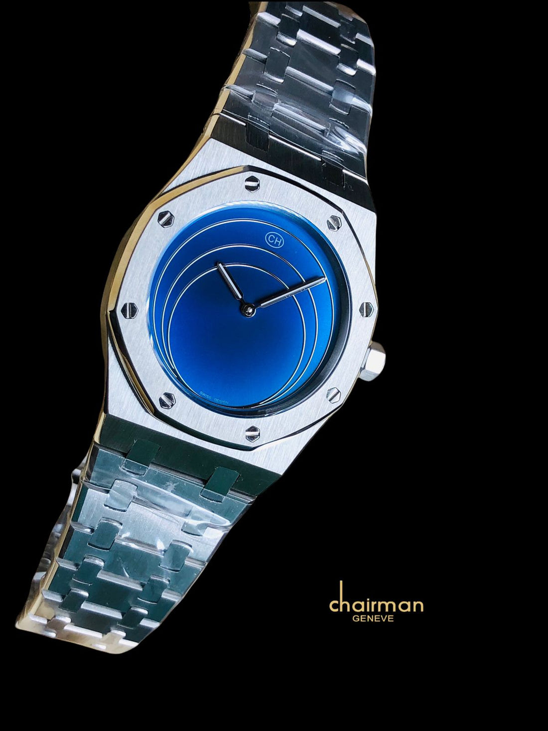 Chairman Stainless Steel Plain Analogue Watch with Blue Dial